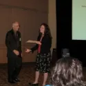 Emily getting WPA award from Peter
