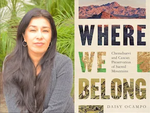 Daisy Ocampo and book cover for "Where We Belong"