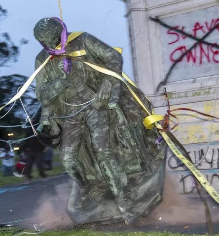 Statue of Francis Scott Key Pulled Down by Protestors, June 19, 2020