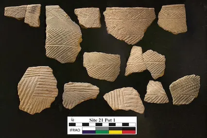 Iconic “Nubian” pottery from Site 1 showing that small groups of independent miners worked about a kilometer away from where the Ancient Egyptian Expeditions mined amethyst