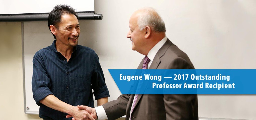 University President, Dr. Tomás Morales, ‘ambushes’ Dr. Wong in his classroom.